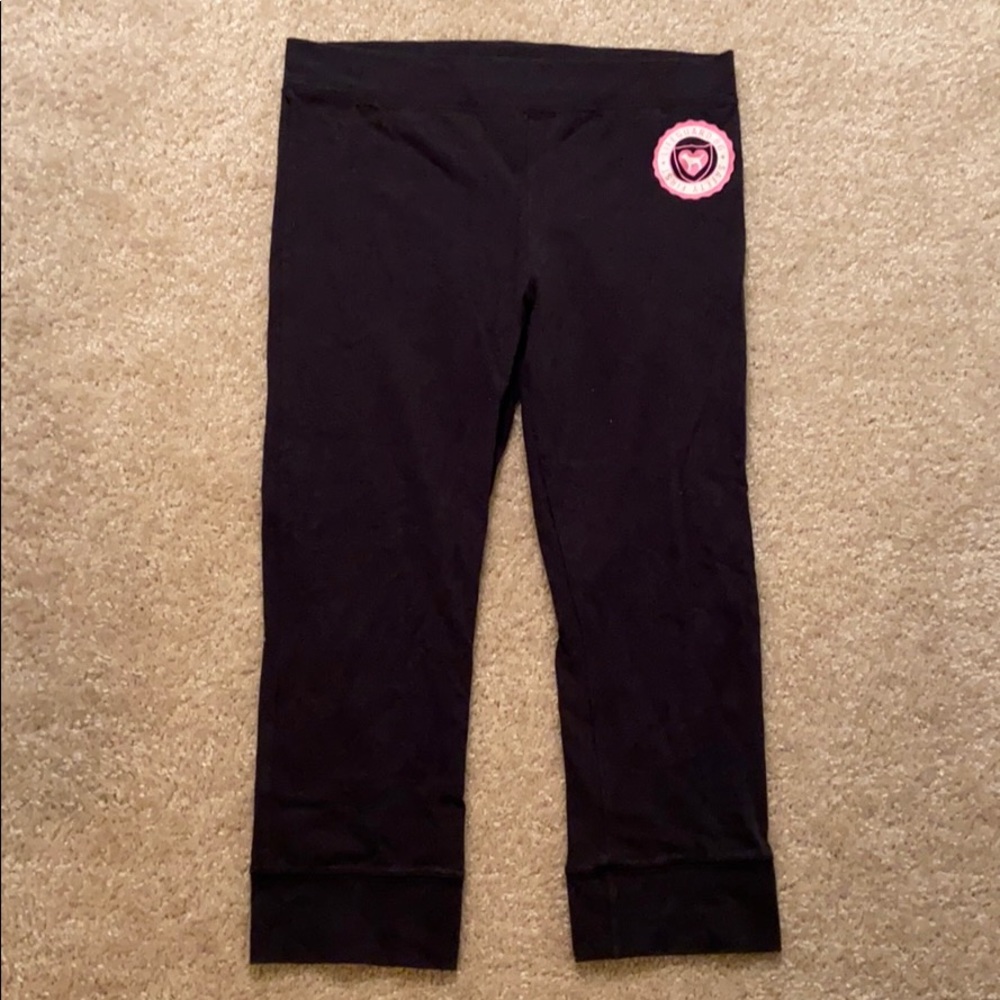 Victoria’s Secret PINK cropped black leggings